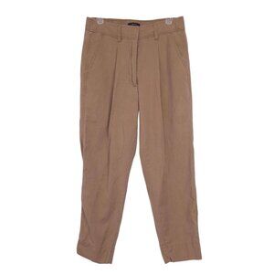 Quince Tencel Twill Tapered Ankle Pants Baywood pleated high rise clean girl